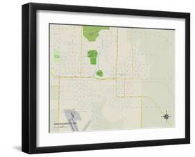 Political Map of Breckenridge, MN-null-Framed Art Print