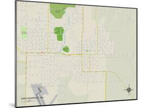 Political Map of Breckenridge, MN-null-Mounted Art Print