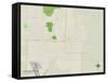 Political Map of Breckenridge, MN-null-Framed Stretched Canvas