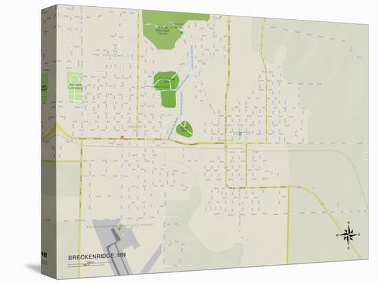 Political Map of Breckenridge, MN-null-Stretched Canvas