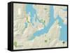 Political Map of Bremerton, WA-null-Framed Stretched Canvas