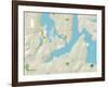 Political Map of Bremerton, WA-null-Framed Art Print