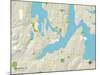 Political Map of Bremerton, WA-null-Mounted Art Print