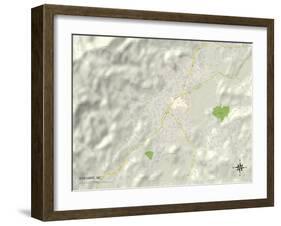 Political Map of Brevard, NC-null-Framed Art Print