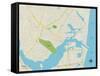 Political Map of Brielle, NJ-null-Framed Stretched Canvas