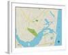 Political Map of Brielle, NJ-null-Framed Art Print