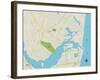 Political Map of Brielle, NJ-null-Framed Art Print