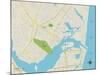 Political Map of Brielle, NJ-null-Mounted Art Print