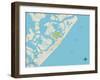 Political Map of Brigantine, NJ-null-Framed Art Print