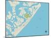 Political Map of Brigantine, NJ-null-Mounted Art Print