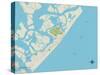 Political Map of Brigantine, NJ-null-Stretched Canvas
