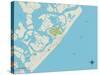 Political Map of Brigantine, NJ-null-Stretched Canvas