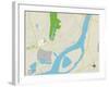 Political Map of Bristol, PA-null-Framed Art Print