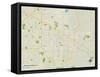 Political Map of Broken Arrow, OK-null-Framed Stretched Canvas