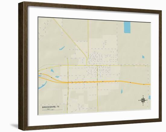 Political Map of Brookshire, TX-null-Framed Art Print