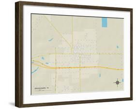 Political Map of Brookshire, TX-null-Framed Art Print