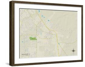 Political Map of Broussard, LA-null-Framed Art Print