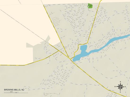 Political Map of Browns Mills, NJ