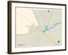 Political Map of Browns Mills, NJ-null-Framed Art Print