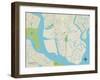 Political Map of Brunswick, GA-null-Framed Art Print