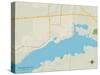 Political Map of Buckeye Lake, OH-null-Stretched Canvas