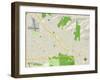 Political Map of Burbank, CA-null-Framed Art Print