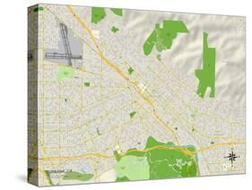 Political Map of Burbank, CA-null-Stretched Canvas