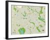 Political Map of Burke, VA-null-Framed Art Print