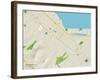 Political Map of Burlingame, CA-null-Framed Art Print