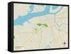 Political Map of Burlington, NJ-null-Framed Stretched Canvas