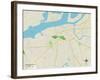 Political Map of Burlington, NJ-null-Framed Art Print
