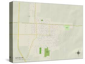 Political Map of Butler, MO-null-Stretched Canvas