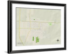 Political Map of Butler, MO-null-Framed Art Print