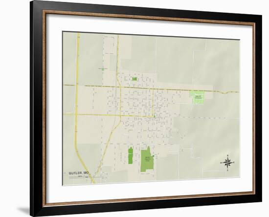 Political Map of Butler, MO-null-Framed Art Print