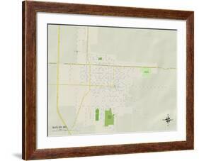 Political Map of Butler, MO-null-Framed Art Print