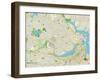 Political Map of Cambridge, MA-null-Framed Art Print