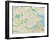 Political Map of Cambridge, MA-null-Framed Art Print