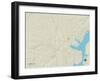 Political Map of Camden, TN-null-Framed Art Print