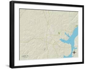 Political Map of Camden, TN-null-Framed Art Print