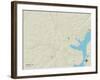 Political Map of Camden, TN-null-Framed Art Print