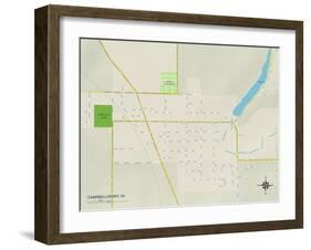 Political Map of Campbellsport, WI-null-Framed Art Print