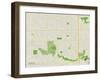 Political Map of Canton, MI-null-Framed Art Print