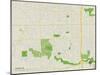 Political Map of Canton, MI-null-Mounted Art Print