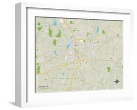 Political Map of Canton, OH-null-Framed Art Print