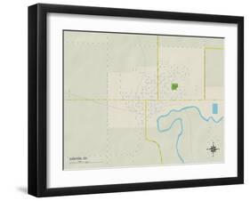 Political Map of Canton, SD-null-Framed Art Print