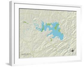 Political Map of Canyon Lake, TX-null-Framed Art Print