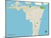 Political Map of Cape Canaveral, FL-null-Mounted Art Print