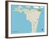 Political Map of Cape Canaveral, FL-null-Framed Art Print