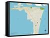Political Map of Cape Canaveral, FL-null-Framed Stretched Canvas