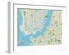 Political Map of Cape Coral, FL-null-Framed Art Print